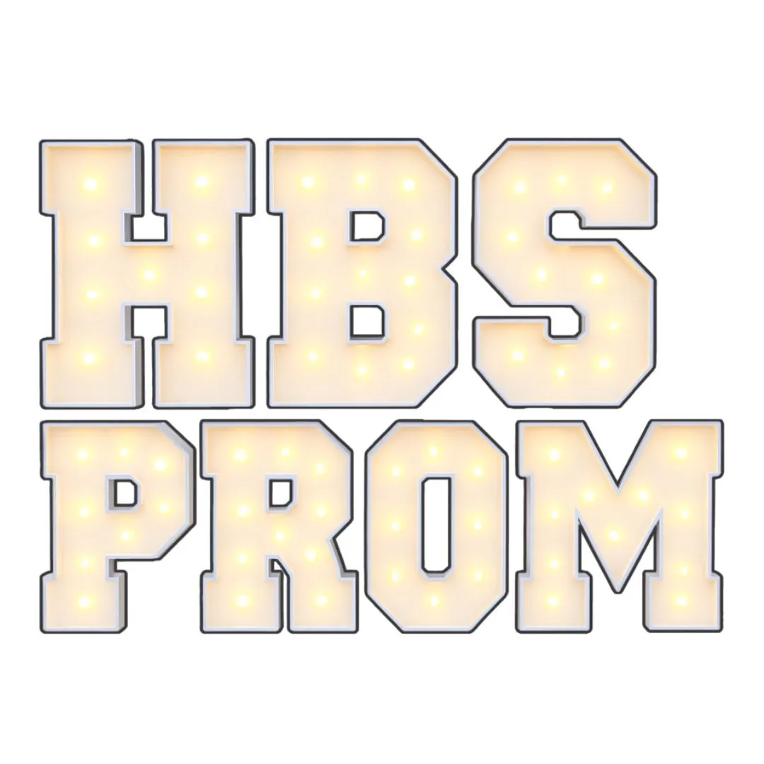 HBS PROM 4ft Marquee Letters Light Up