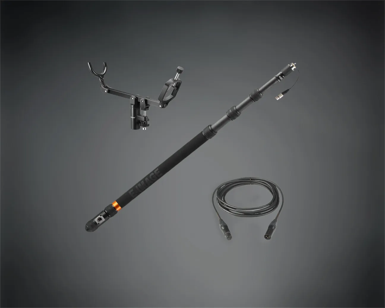 E-Image Microphone Boom + Pivoting Clamp + XLR Cable