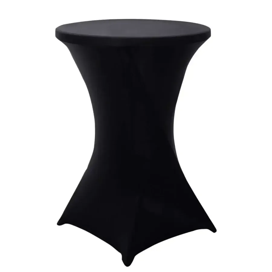 Folding Cocktail Table w/ Black Stretch Cover
