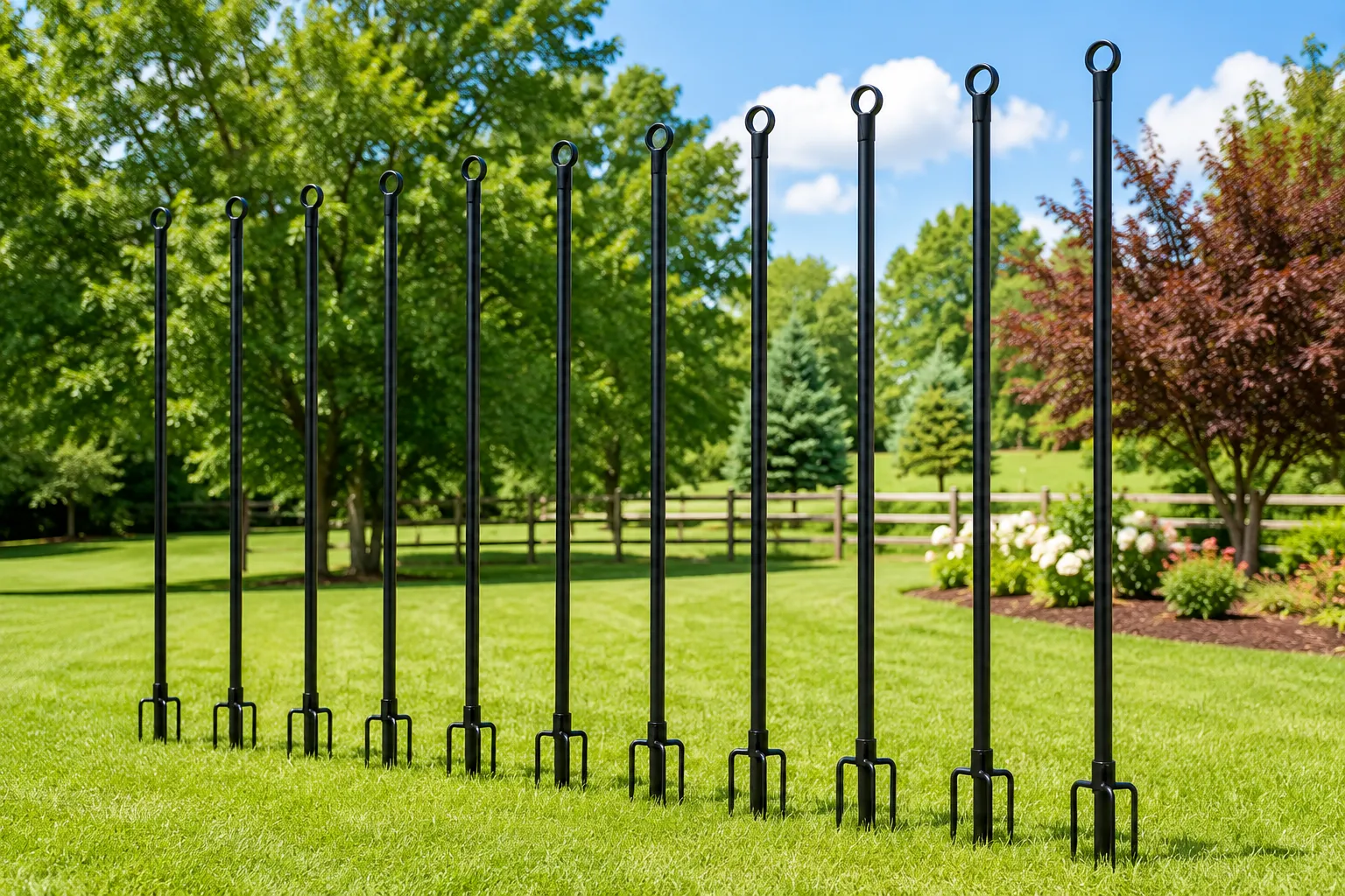 10' Outdoor String Light Poles