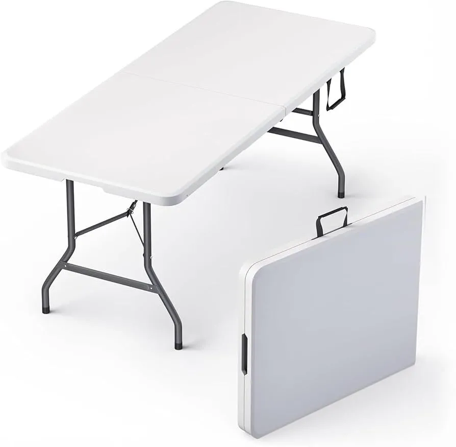 8FT Portable Folding  Rectangle Table – 350 lb Capacity