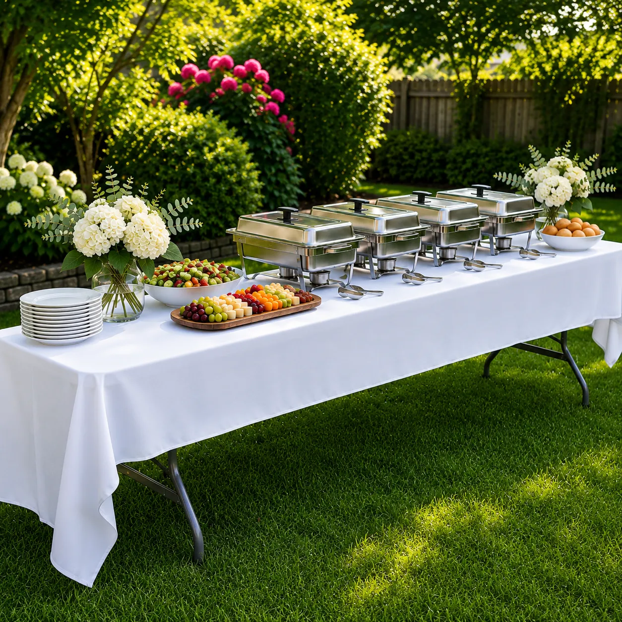 Premium White Banquet Table Linen (8' Table)