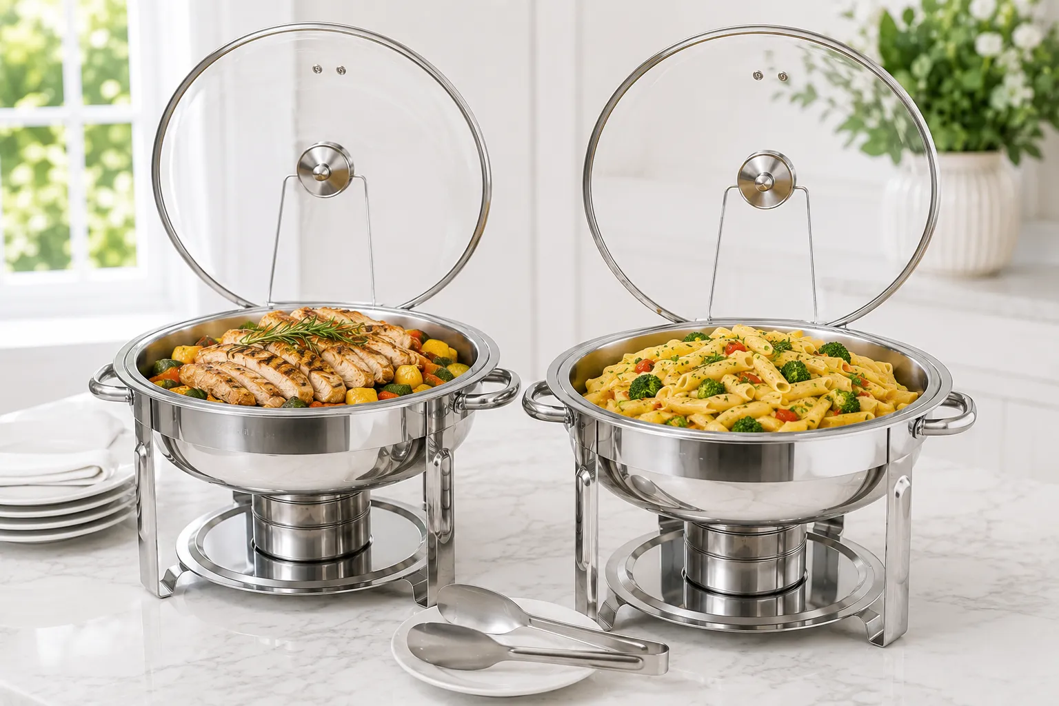 Premium 5 Qt Chafing Dish Rental – Set of 2