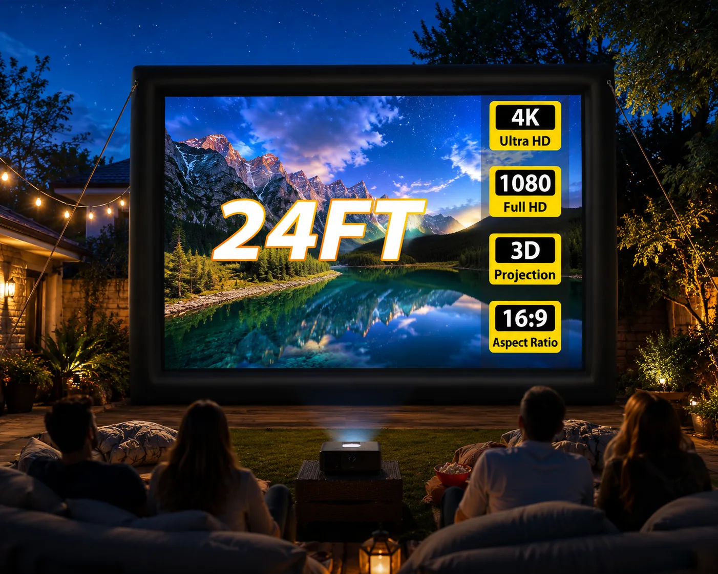 Inflatable 24FT Outdoor Movie Screen
