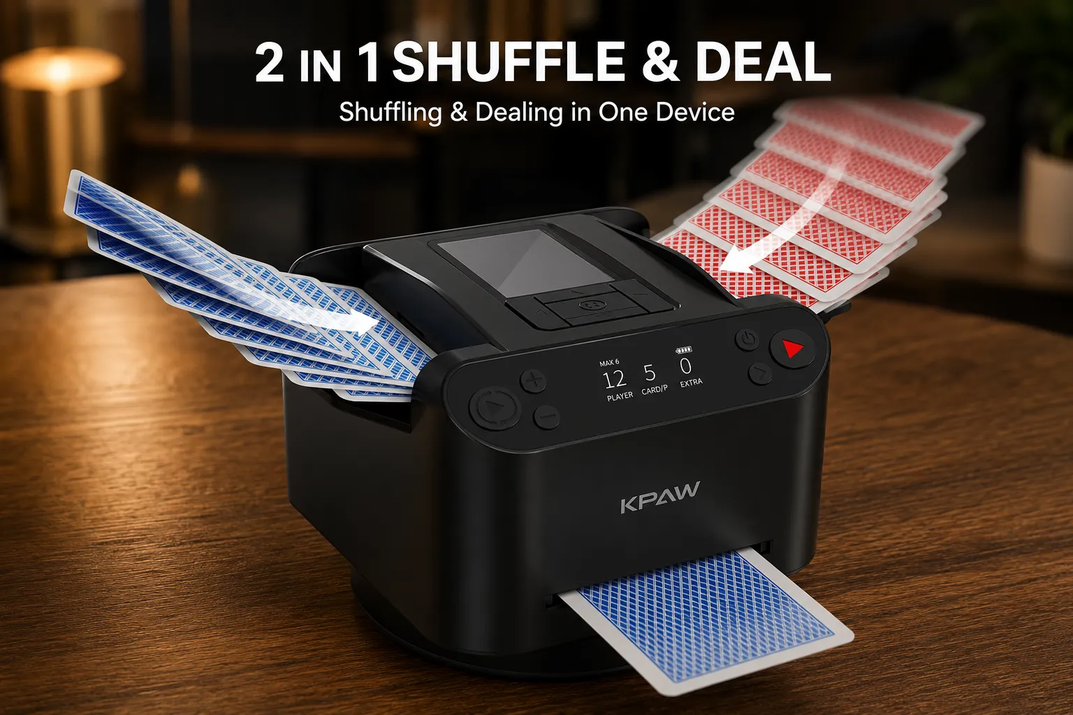 Automatic Card Shuffler and Dealer - 1-2 Decks