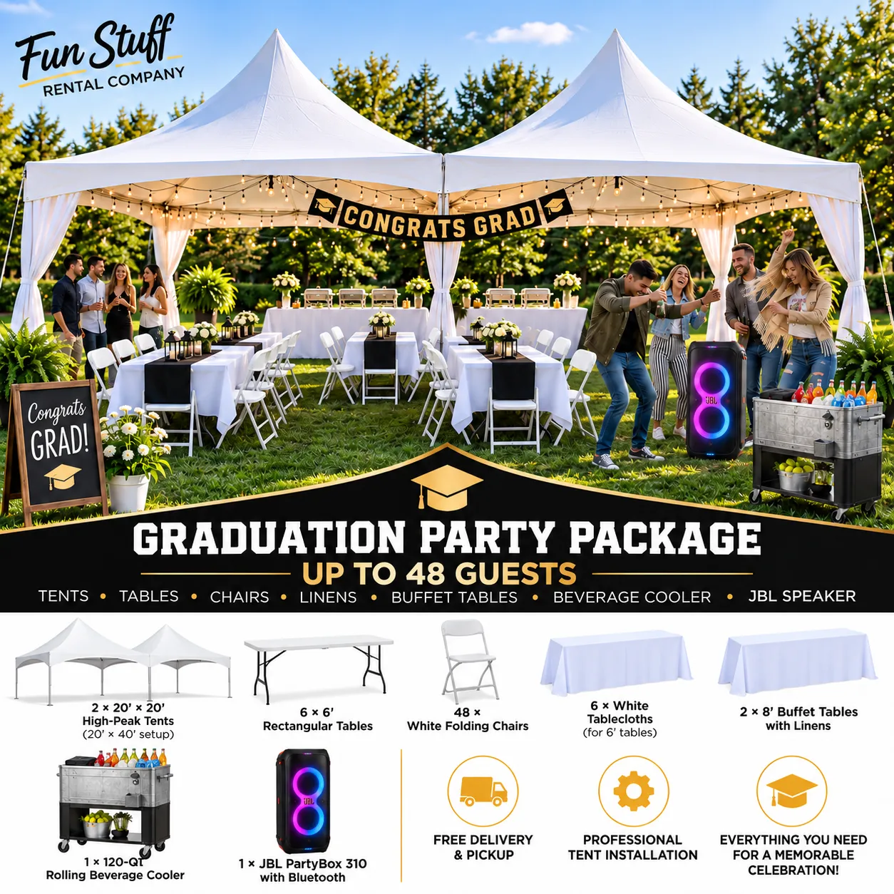 Graduation Party – Up to 48 Guests