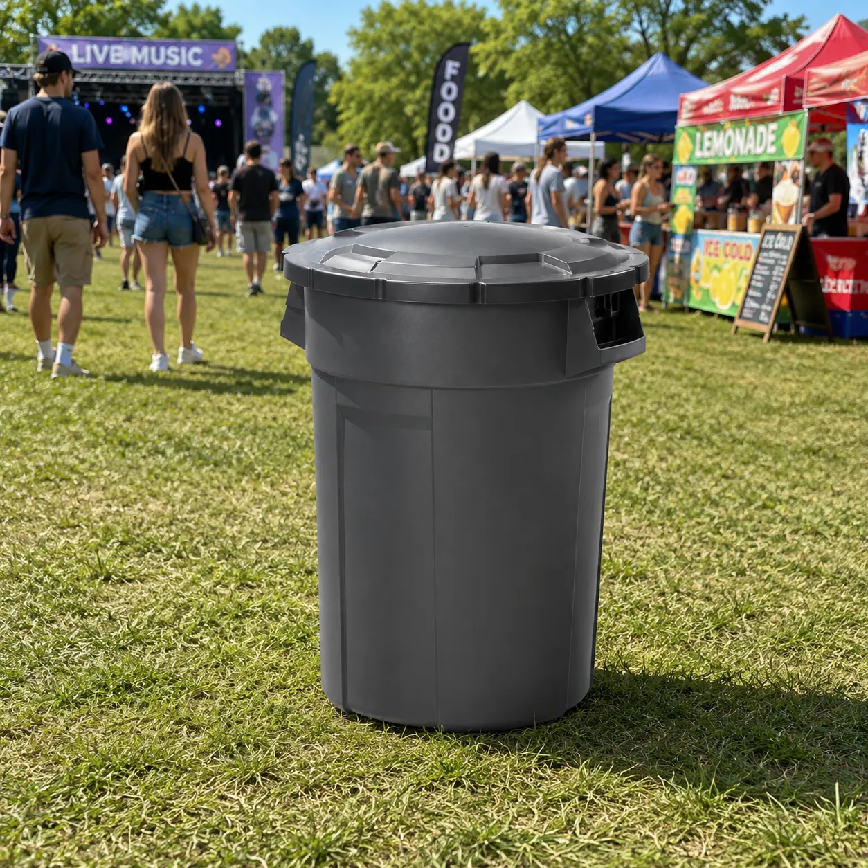 Trash Can - Large 44 Gallon with Lid