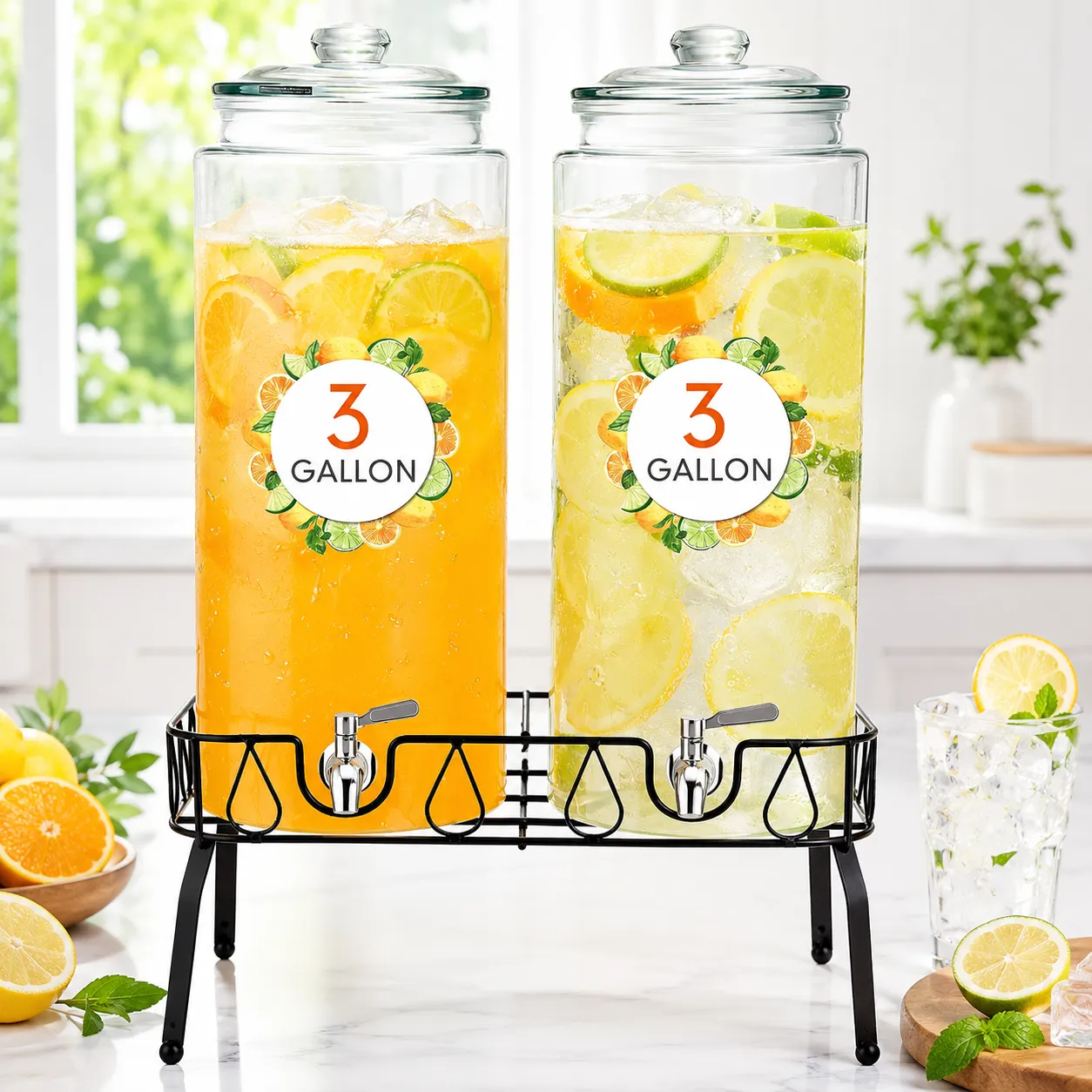 Twin 3-Gallon Beverage Dispenser