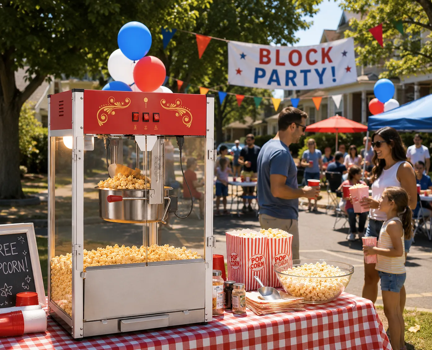 Popcorn Machine – Includes 2 Popcorn Kits 30-32 Servings