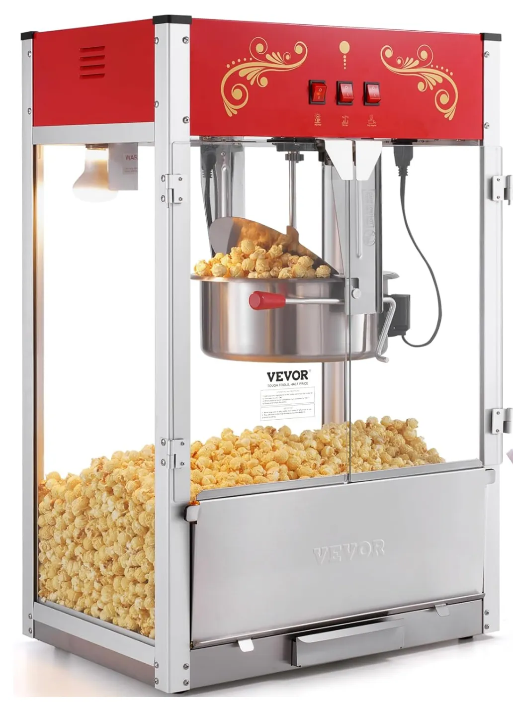 Popcorn Machine – Includes 2 Popcorn Kits 30-32 Servings