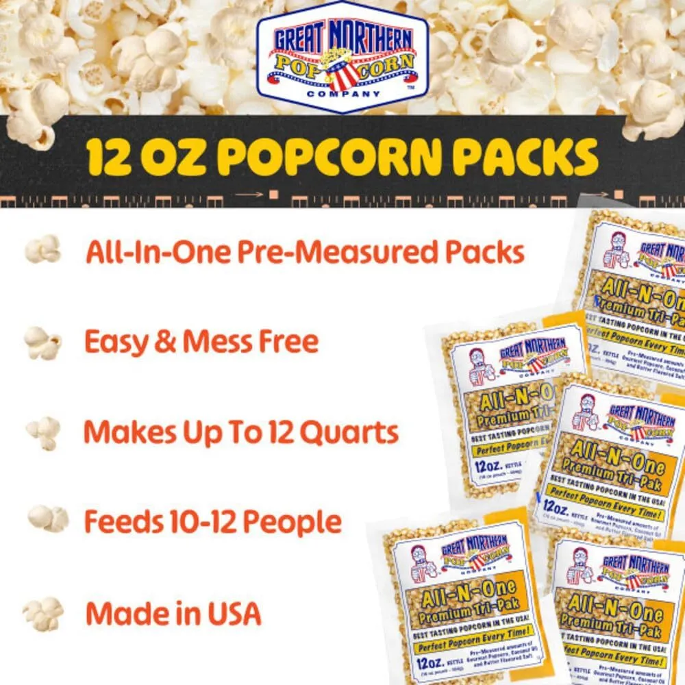 Premium American Popcorn Kit  12oz Pack  9-12 Servings