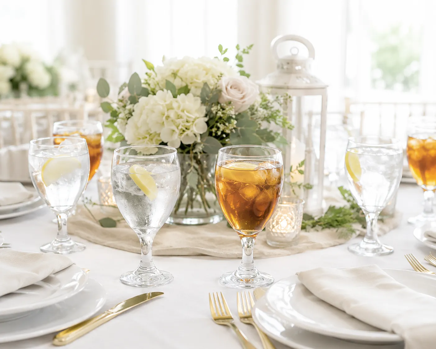 16.25 oz Clear Goblet Drinkware Set – 12 Classic Glasses