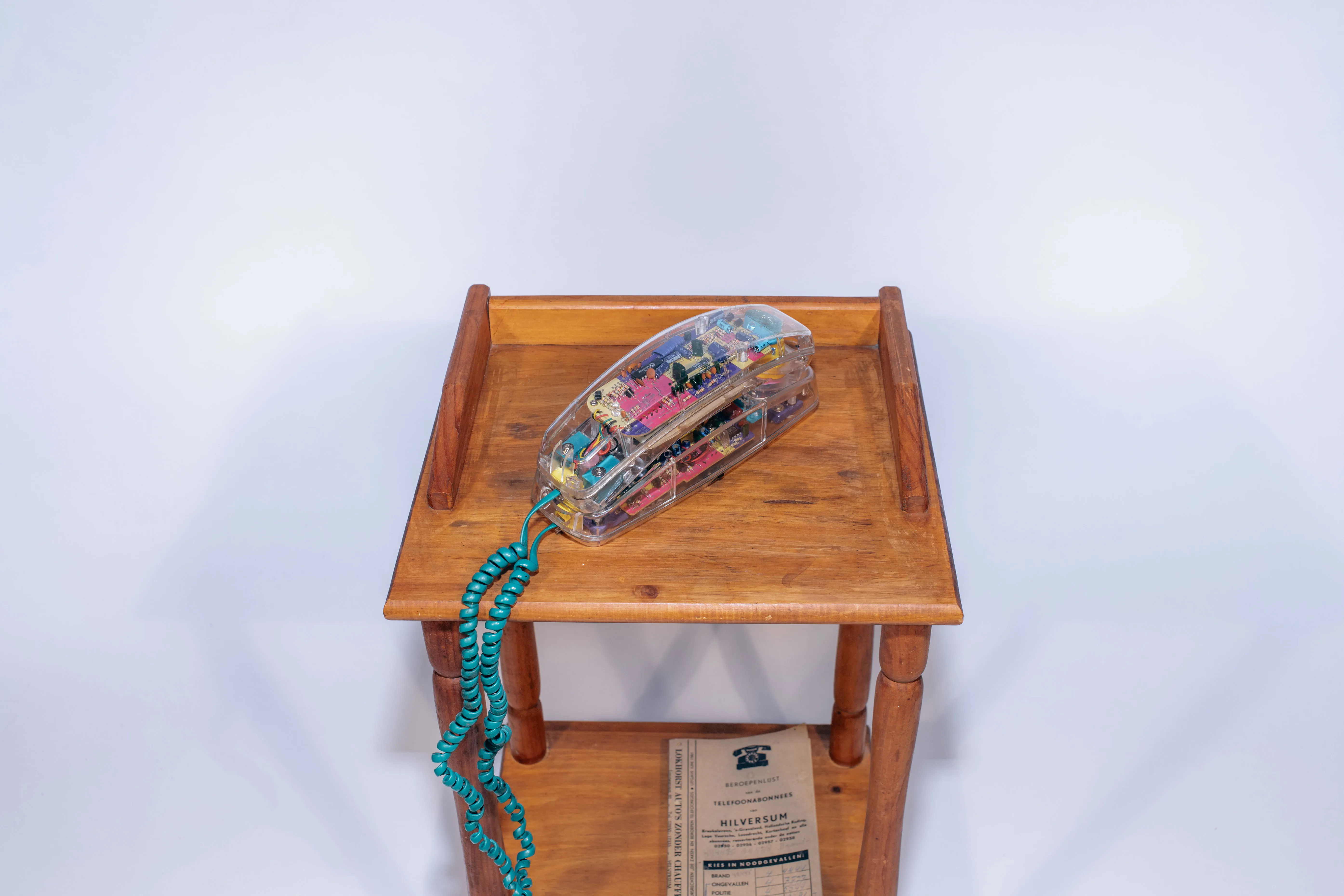 ProFoon Landline - 90s - Transparent With Blue Cable