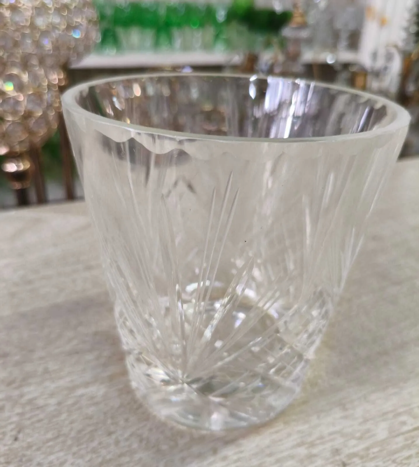 HIELERA CRISTAL TALLADO  ANTIQUE  "H2"