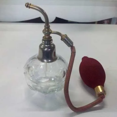 PERFUMERO ANTIGUO CON VAPORIZADOR ROJO