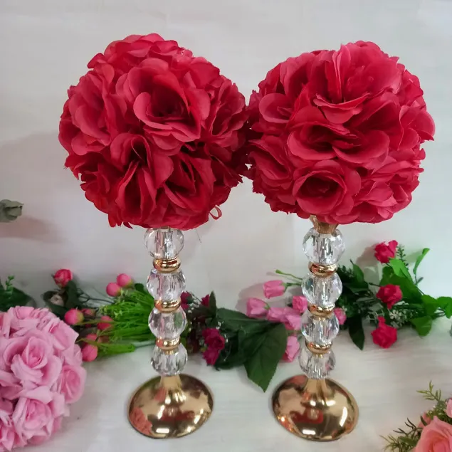 ESFERA DE FLORES  ROJAS  grande 18 cm