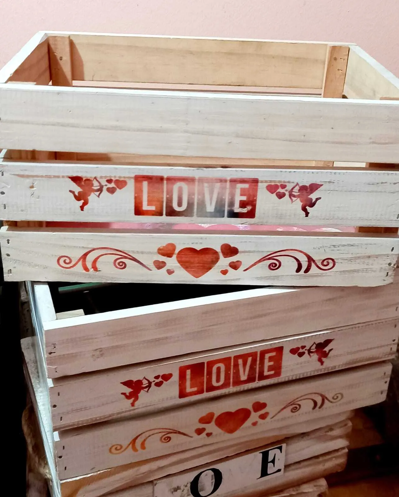 CAJON  LOVE 28 X 20 X 14 CM 