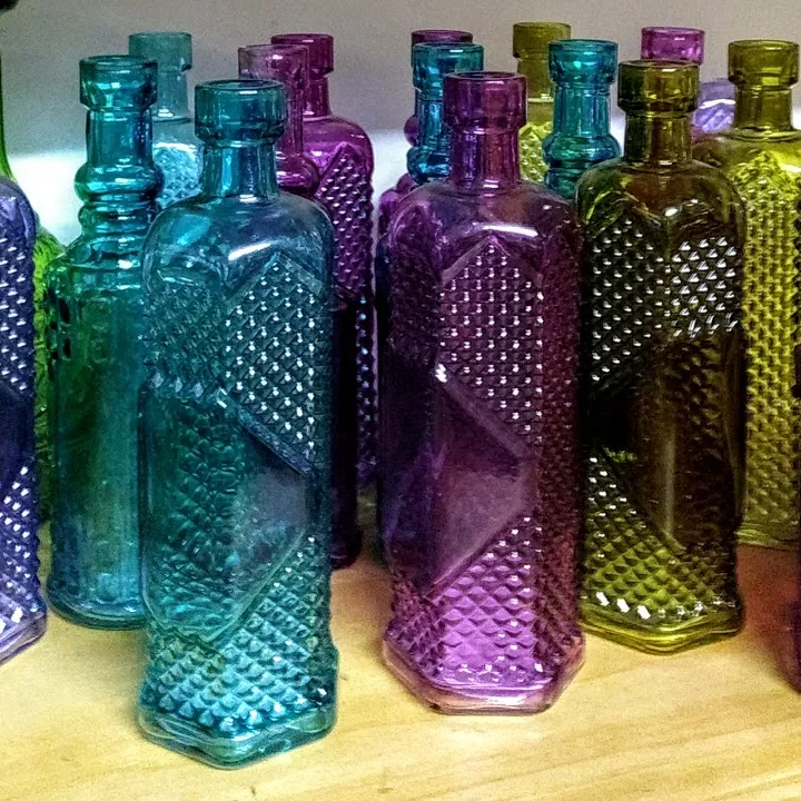 BOTELLITAS MEDIANOS 4  COLORES  BOHO  17 CM ALTO