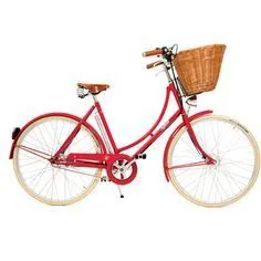 BICICLETA ROJA CON CANASTO