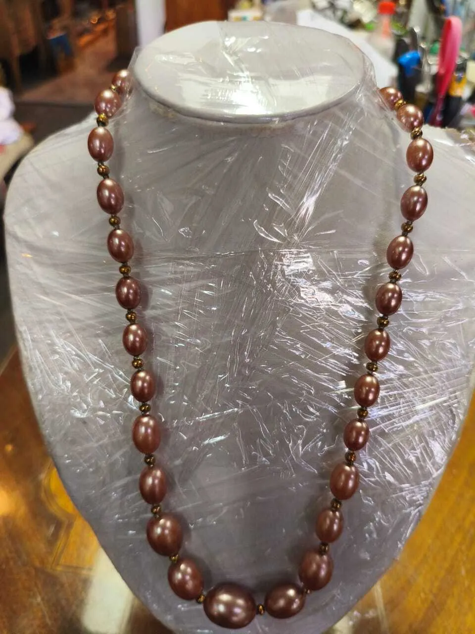 COLLAR DE PERLA ANTIQUE PERLA ROSE
