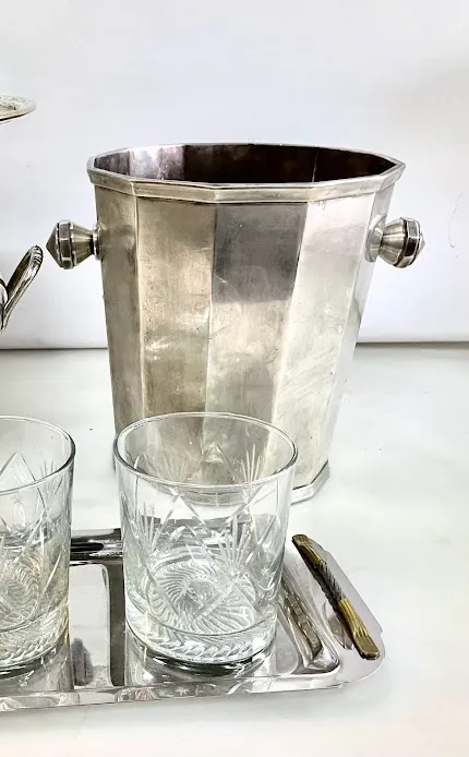 FRAPERA PLATA TOLEDO ART DECO ALT 23 CM