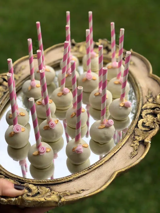 BANDEJA ESPEJADA OVAL  MARFIL Y ORO   43 x 30 cm  Marco  Francés  (BE004)