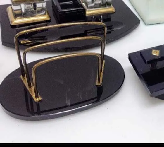 PORTA TARJETA BASE MURANO OVAL NEGRO PT1