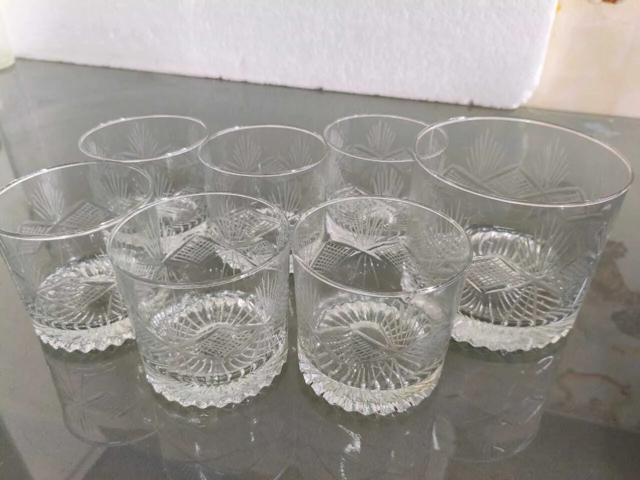 VASO  DE WHISKY CRISTAL TALLADO "VWCT4" :Diam 9 x 9 cm  (HCT4)
