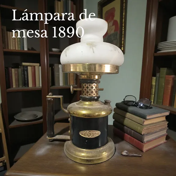 LAMPARA DE MESA VINTAGE  "1890" - Base 15 x 30cm Alto