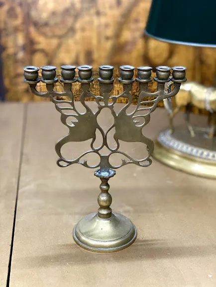 CANDELABRO BRONCE JUDAICO 9 VELAS - 23 X 28 ALT.