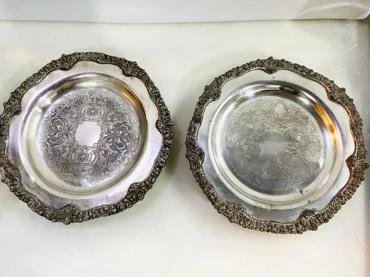 TORTERA DE PLATA ANTIQUE TPA 03  diam. 24 cm