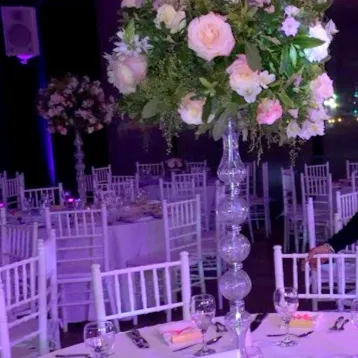 Pie de Topiario Cristal  75 cm 1 vela