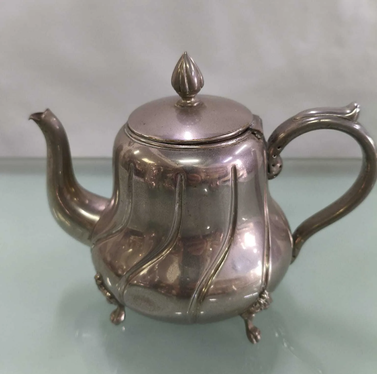 TETERA DE PLATA ANTIQUE"TPAR" : Diam7 cm, Alto 15 cm 