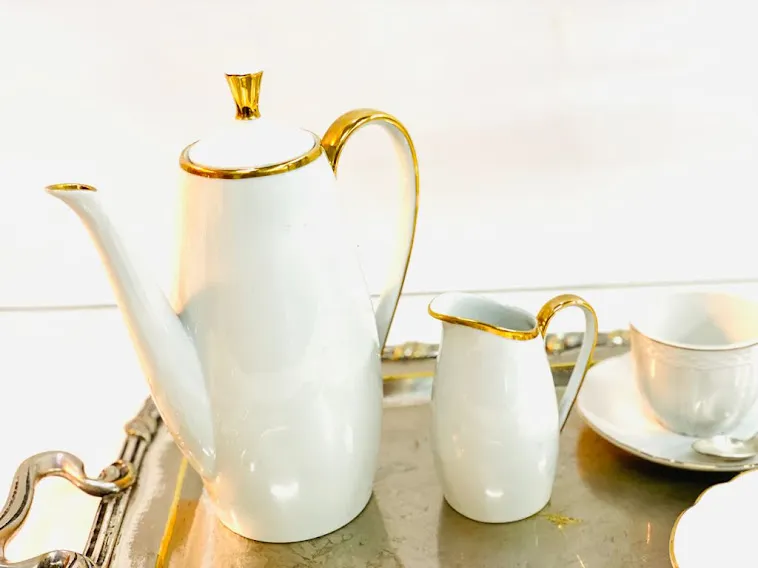 CAFETERA VERBANO BORDE ORO  COD.90