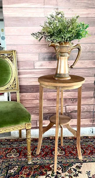 PEDESTAL ROBLE  BAJO 2 PLANOS   diam .0.40 x 0.70 alt