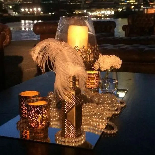 BOTELLITAS BOHO DORADAS - Alt. 17 cm