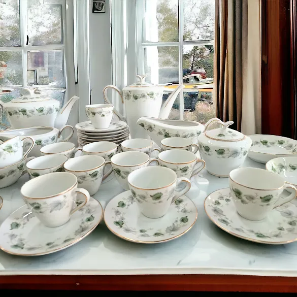 TAZA DE CAFE TSUJI "HOJAS VERDES"