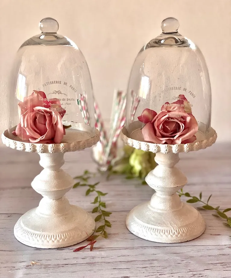 Campana  Cristal Patiserie  base metal -Alto 38 x 16 cm (CC009)