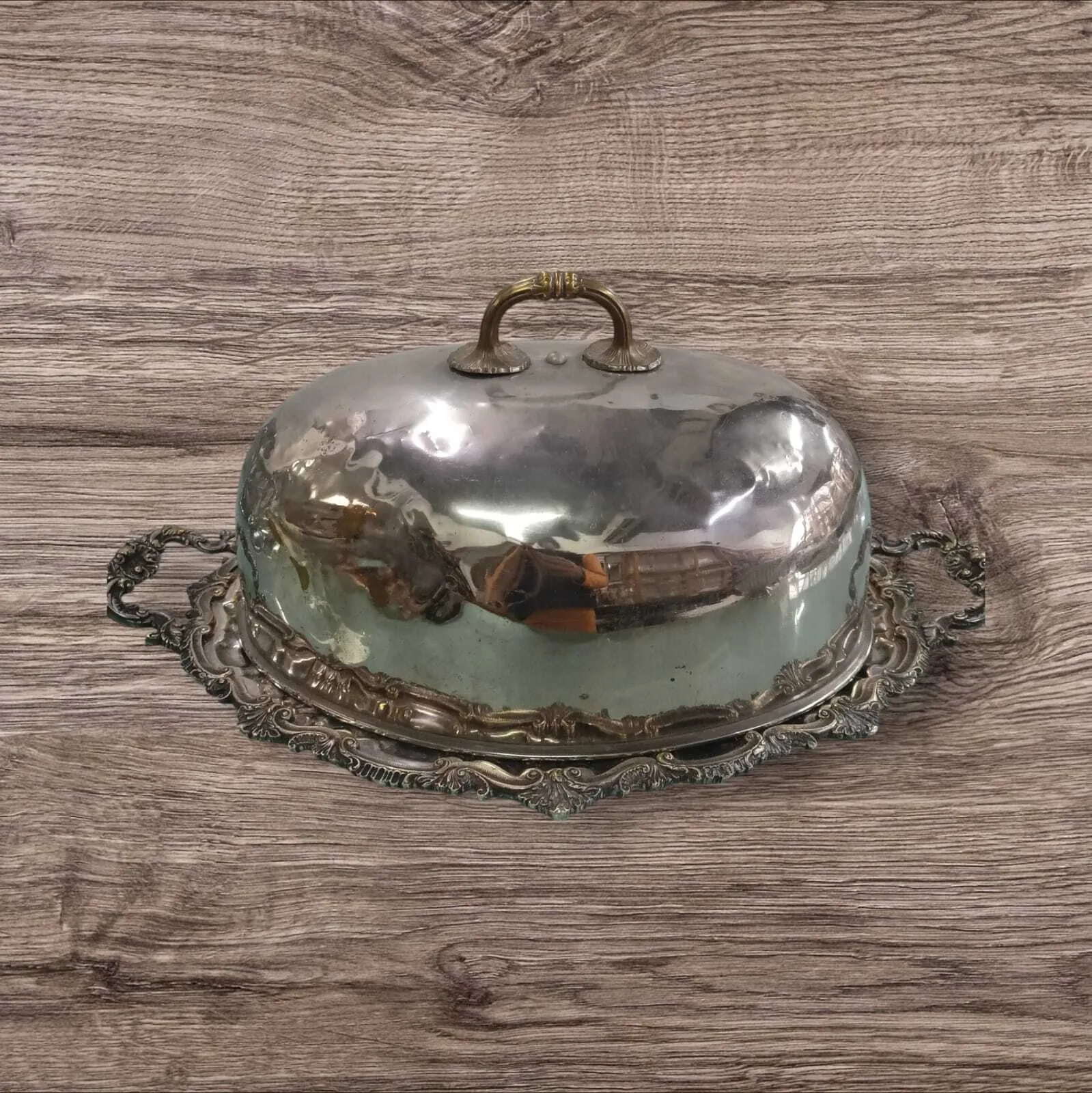 CAMPANA PLATA ANTIQUE GRANDE  "CPS 04"- Med. 42 X 32 CM 