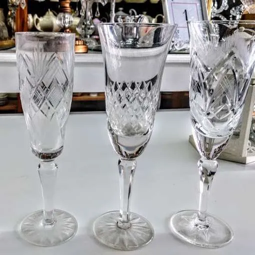 COPA DE CHAMPAGNE FLAUTA CRISTAL TALLADO  MIX & MACH