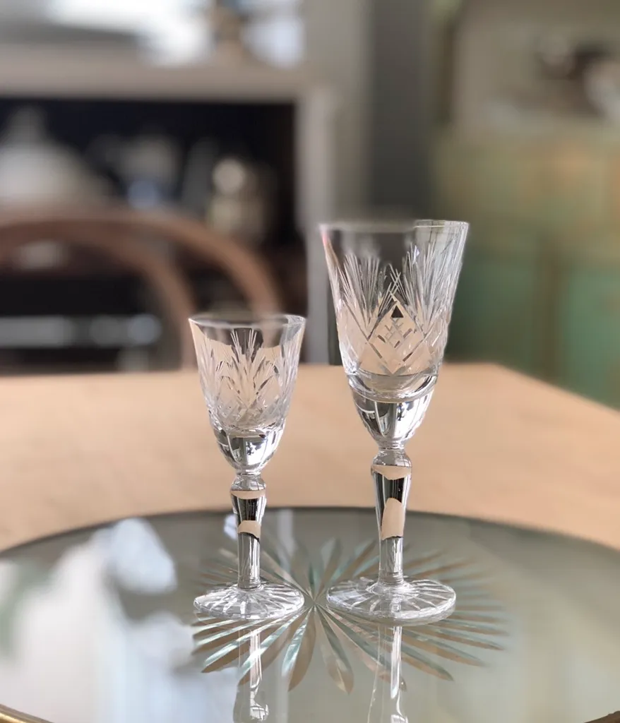 COPAS LICOR CRISTAL ANTIQUE