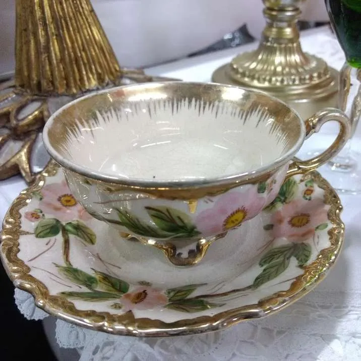 TAZA DE TE  ANTIGUA PORCELANA SATURNO