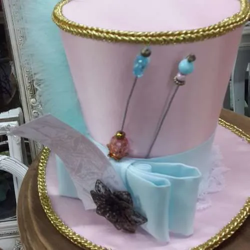 GALERA GRANDE ALICIA ROSA PASTEL BASE :20 X ALT. 17 CM