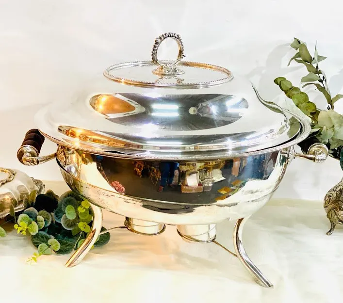 RICHAUD GRAN  CALENTADOR DE COMIDAS PLATA ANTIQUE