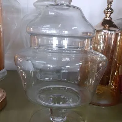 CARAMELERA  VIDRIO CON PIE   25 X 11 CM  "CVP"