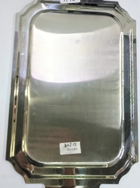 BANDEJA  RECT  ACERO INOX. CON ASAS -BAI 02-50 X 30