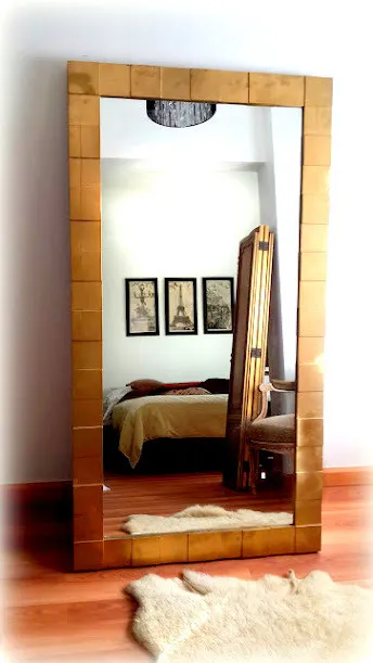 ESPEJO DE PIE SHERATON CON MARCO DORADO SATIN 1.64 x 0.66  EP 01 