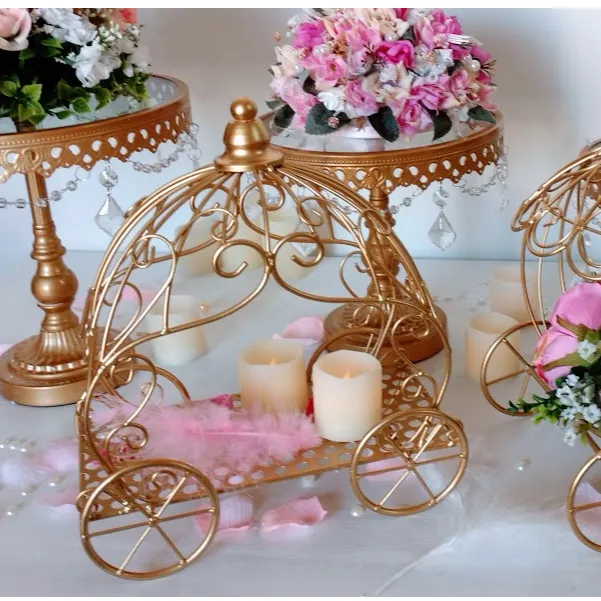 CARROZA ORO REAL base  15 x 26 .alt .30 cm (CO011)