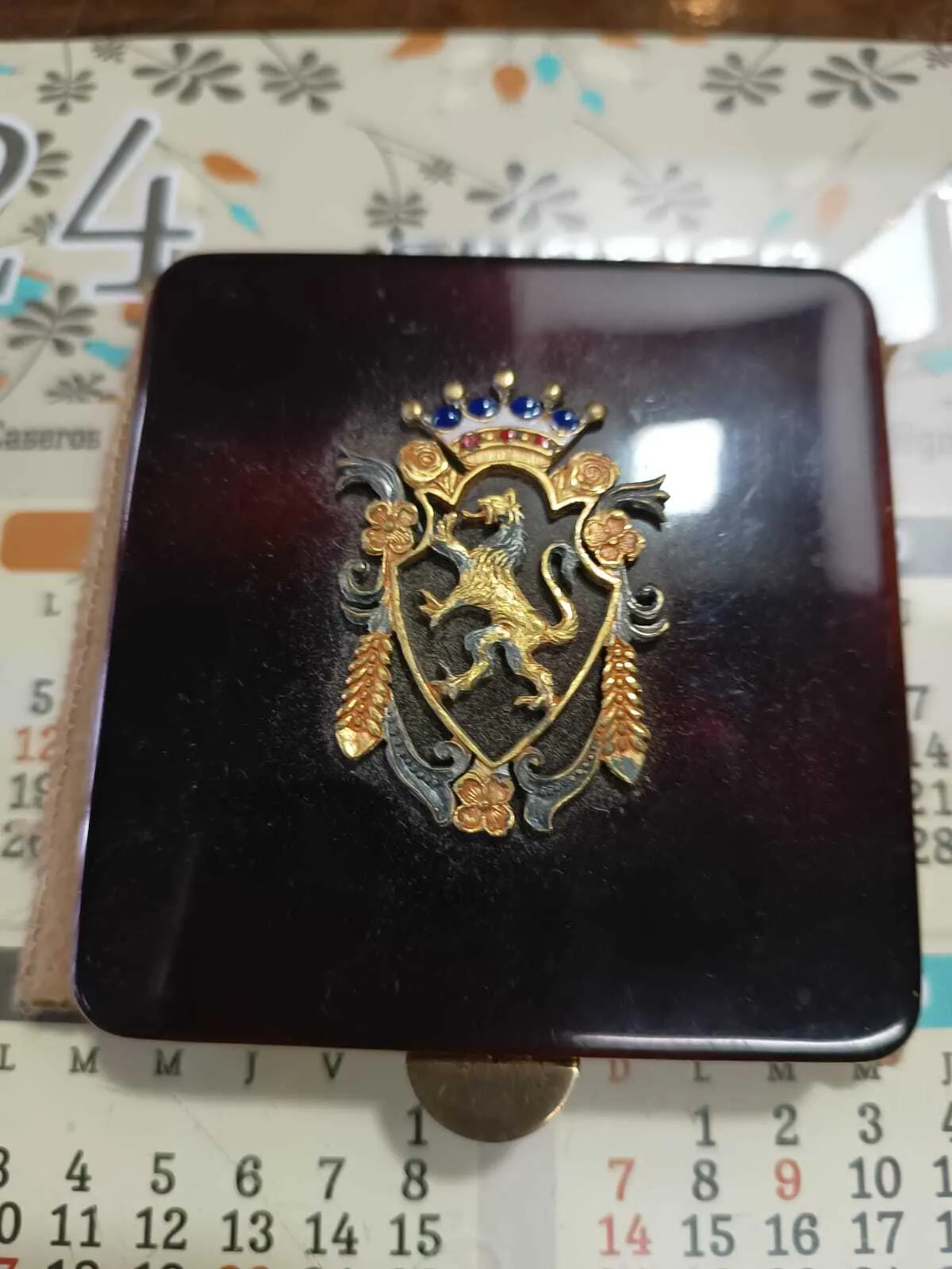 POLVERA NACAR MARRON CON APLIQUE 