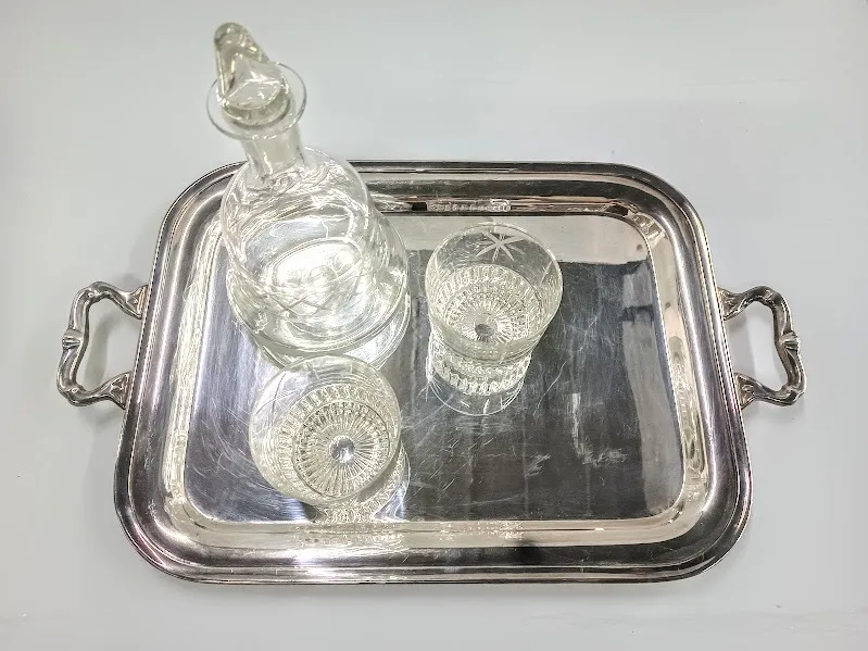 BANDEJA DE PLATA ANTIQUE "BPR45 TOLEDO 44 "  45 X33 CM